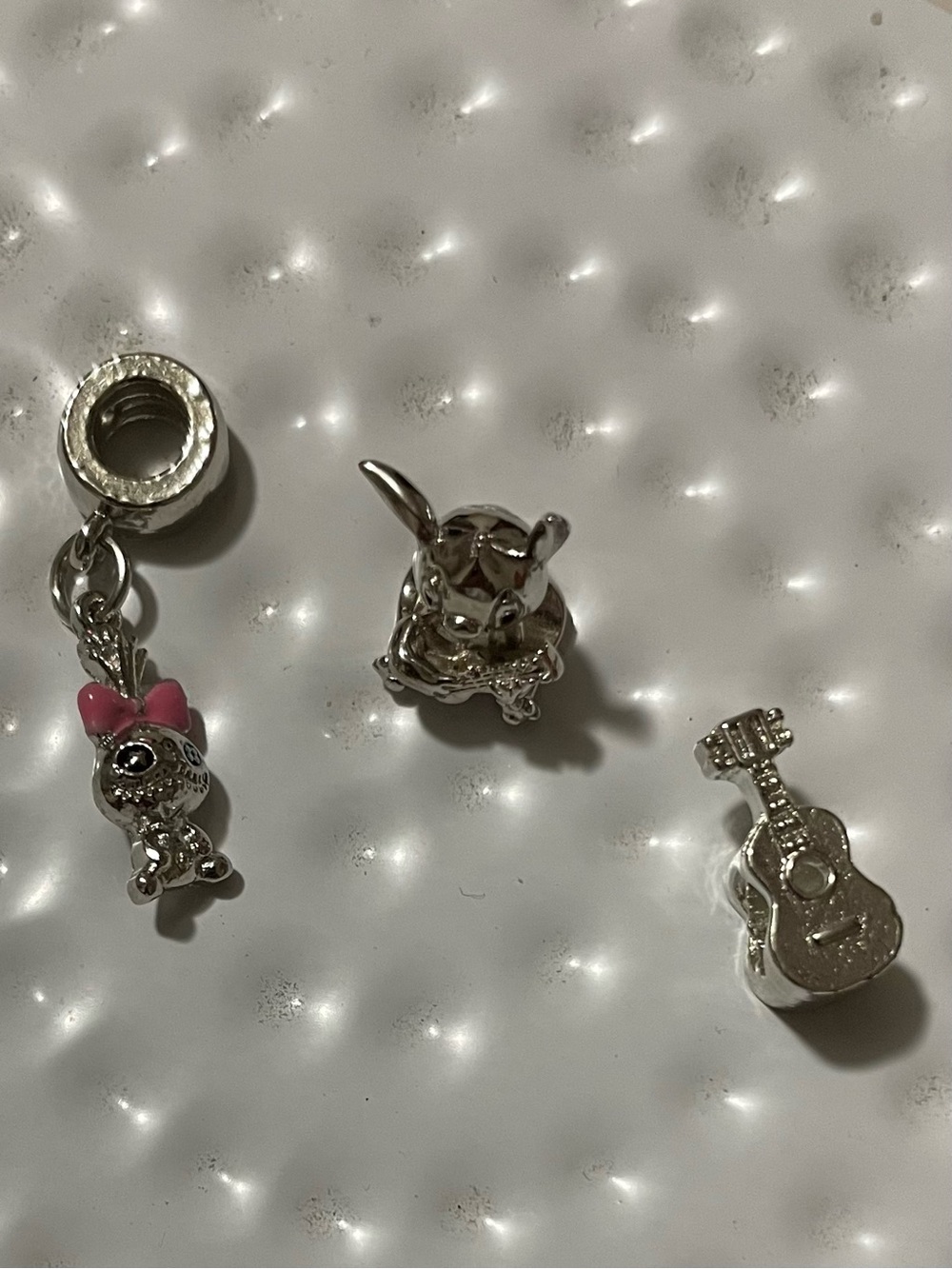 Set of 3-Lilo and Stitch Pandora style charms